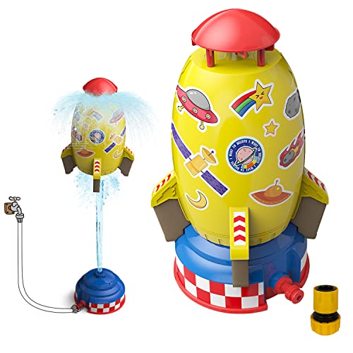 ZWOOS Wasserrakete Sprinkler - Lustiges Gartenspielzeug Für Kinder Ab 3 Jahre