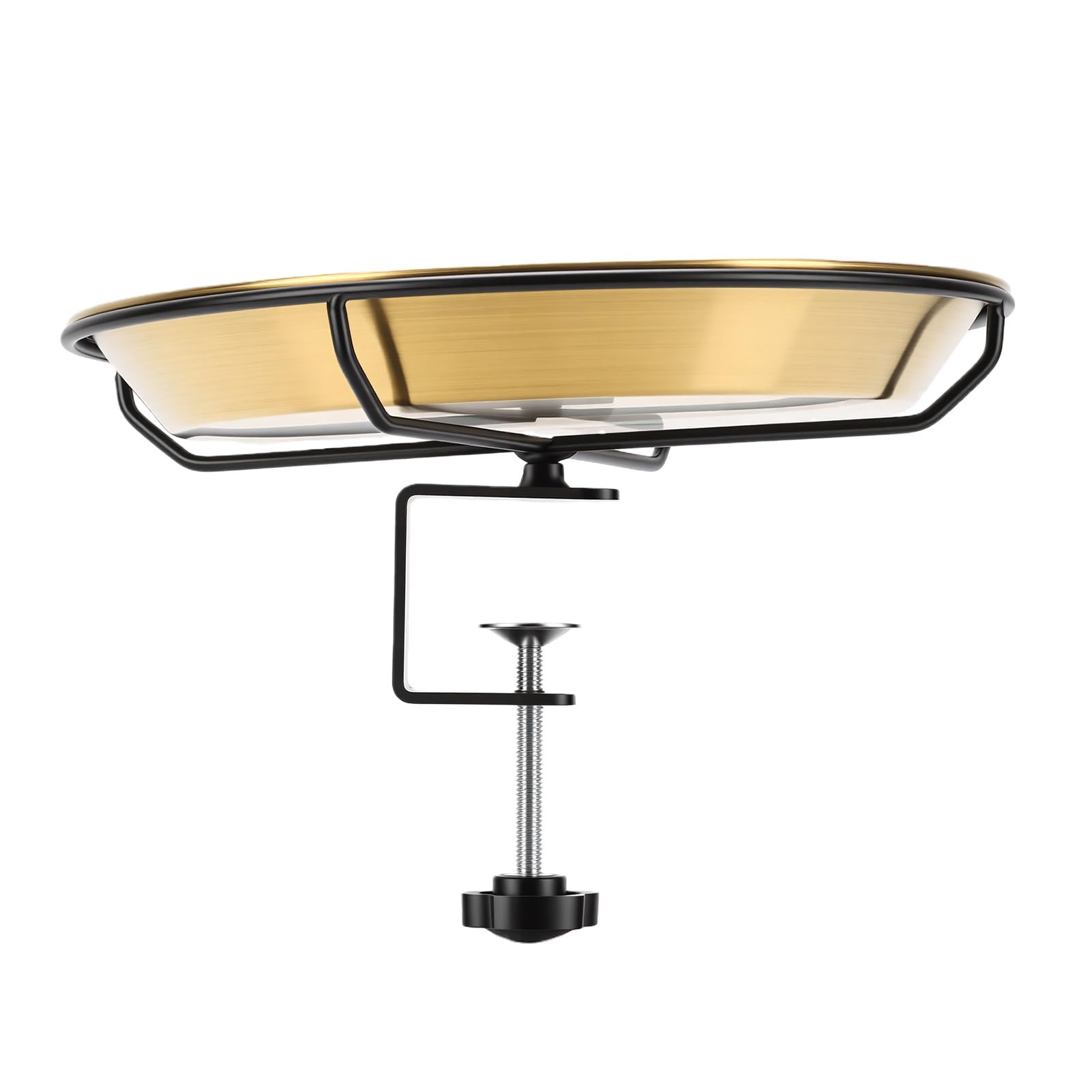 SIXRUN Vaschetta per Il Bagnetto degli Uccelli, in Acciaio Inox, Rimovibile, con Base a Morsetto, Design Rimovibile, Design Poco Profondo, Finitura Opaca, per Recinzione del Balcone del Giardino