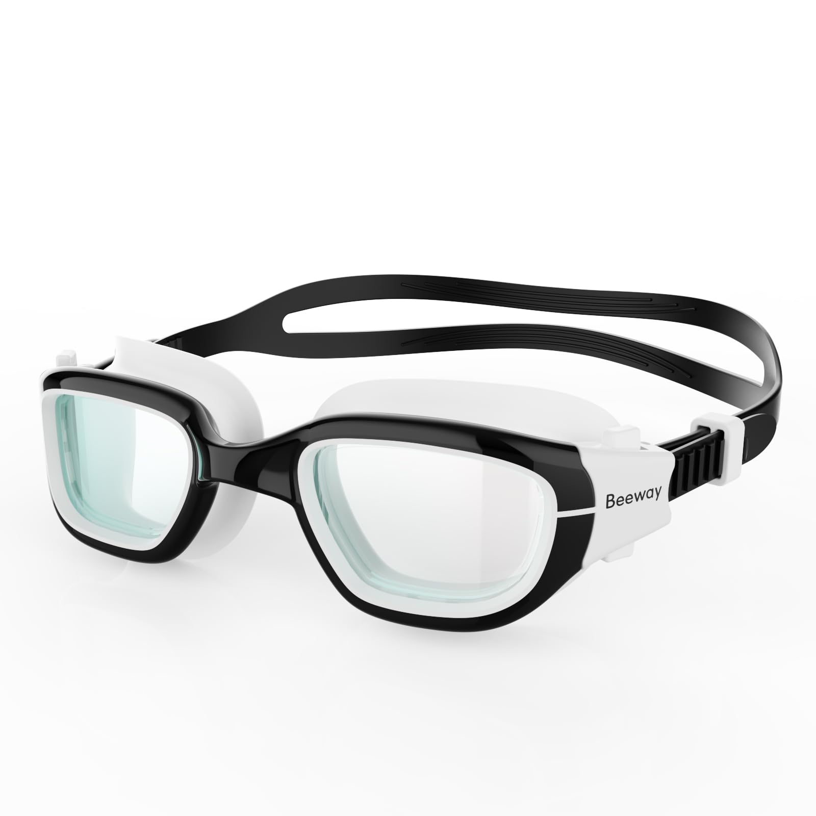 BEEWAY Kids Swimming Goggles 6-14 | Wide View | Anti-fog | Anti-leak | Quick Adjust Strap | UV Protection | Super Comfort for Boys and Girls