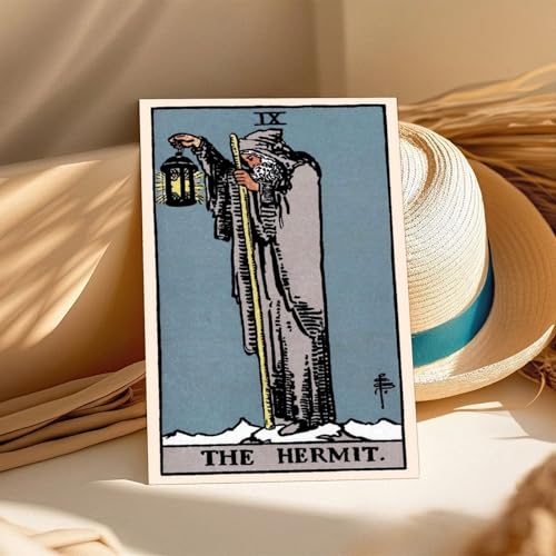 Tarot de l'Ermite sur toile de qualité supérieure pour décoration murale chic