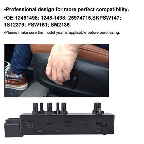 Ferding Power Seat Switch Tilt Control Right Passenger Seat Fit For Buick/Cadillac/Chevrolet/Gmc/Hummer - Yukon Silverado Suburban Cts Sierra Lacrosse Dts 12451498 #TOP5