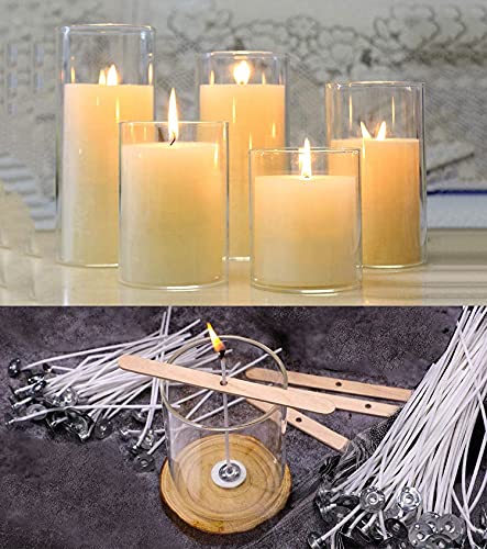 Qpuppy SB-122 100 Ft Braided Candle Wicks 100% Cotton 53 Ply For Candle Pillars In 5 2/5 Inch Dia, For Paraffin Wax Soy Beeswax Candle Making thumb #4