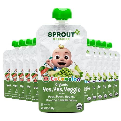 ★CoComelon Sprout Organic Baby Food, 12 pouches