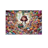 Diamond Painting Erwachsene Tier,Innenansicht eines Kunsthandwerksladens DIY Daiments Painting Erwachsene Bastelset Geeignet Als Geschenk und Als Wanddeko 40x50cm