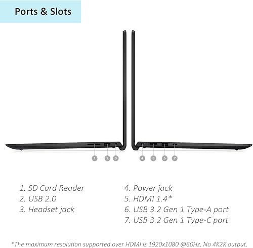 Miniatura 4 de Dell 2023 - Laptop de negocios Inspiron 15, pantalla táctil FHD de 15.6 pulgadas, procesador AMD Ryzen 5-7530U (6 núcleos), 8 GB de RAM, SSD de 512