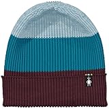 Smartwool Cantar Colorblock Beanie Boina, Cuadros Berenjena, Talla única Unisex Adulto