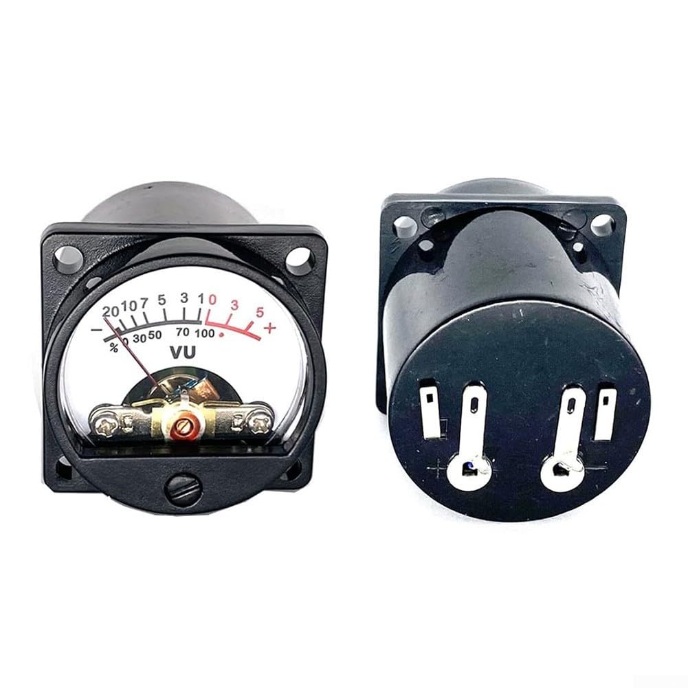 2 x 35 mm VU-Meter Audio-Pegelanzeige mit Hintergrundbeleuchtung mit Treiberplatine für den Einsatz in Audio-Geräten wie Handys, Computern und MP3-Playern