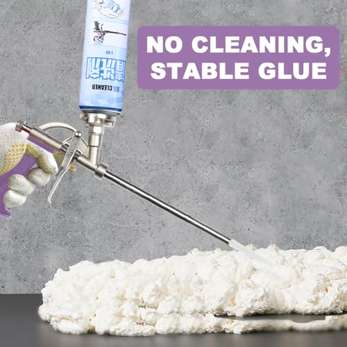 EACHPT Schaumpistole,Bauschaumpistole,2 Stück PU Schaumpistole,Schaumpistole Bauschaum Benötigt Keine Reiniger Dosierpistole aus Metall Geeignet Zum Abdichten,Füllen(mit 10 Nozzles)