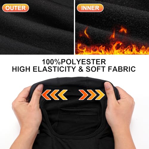 TAGVO Pasamontañas de Invierno Térmico Deportes Unisex, pasamontañas de Lana de Elástico Transpirable, Gorro Máscara de Esquí Bici Snowboard Ciclismo Balaclava Full Face Mask para Hombres y Mujeres - imagen 3