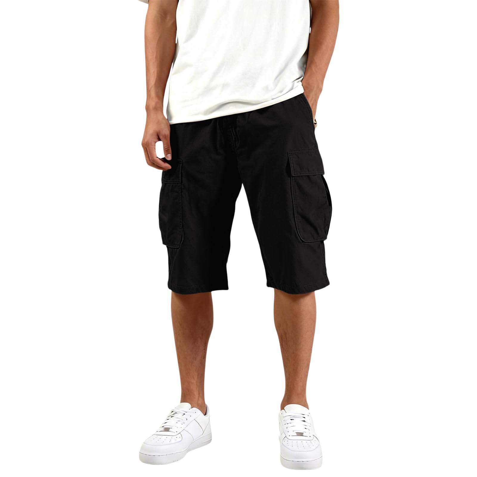 Shorts et Bermudas Homme Décontracté Chino Coton Jogging Court Homme Short Cargo Ete Bermuda Pantalon avec Poches - 2