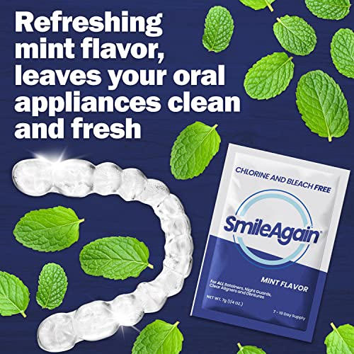 Smile Again Denture, Mouth Guard, Night Guard, Retainer Cleaner And Disinfectant - Mint Flavor - 6 Month Supply … #TOP6