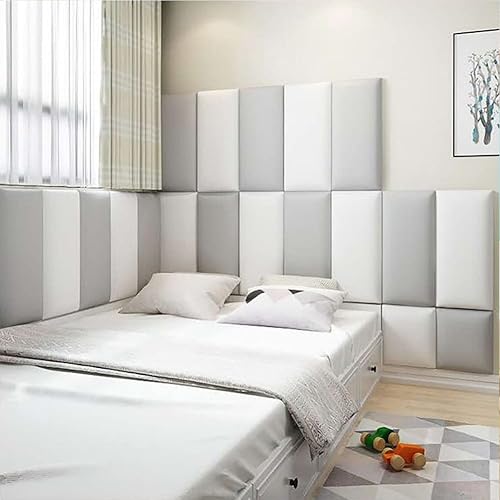 Miniatura 2 de Paneles tapizados 3D anticolisión para niños, paneles de pared tapizados para despegar y pegar, cabecera Queen, panel de protección decorativo para
