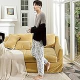 🌸 Perfektes Design: Das Material des Langarm-PJ-Sets ist luxuriöses Weichkorallenvlies mit Umweltfarbe, Flanellstoff, hautfreundlich und würde Ihre Haut nicht reizen. Und dieses warme Fleece-Pyjama-Set hat eine feine Durchlässigkeit, die atmungsaktiv ist und Feuchtigkeit ableitet und ultimativen Komfort bei jedem Stich gewährleistet. Perfekte Idee für Wochenendreisen, Home Entertainment und Hausarbeit, damit Sie sich einfach fühlen und eine entspannte Zeit haben