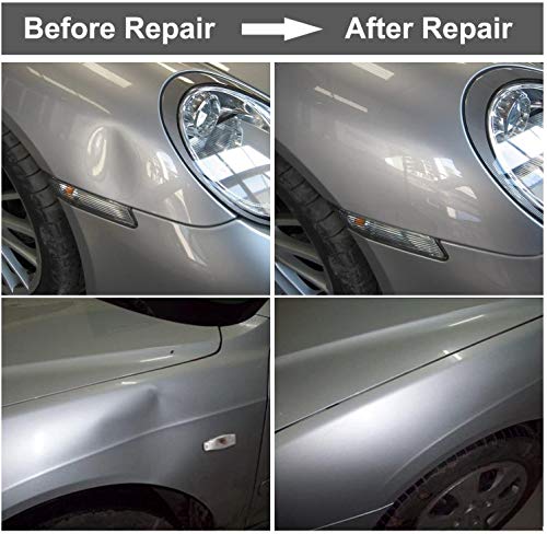 Manelord Auto Dellen Reparaturset Ausbeulwerkzeugset, Car Lackfreies Dellen Reparatur Dent Puller Kit, Gleithammer Dent Abzieher mit 16 Stück Klebel für DIY Fahrzeug Kühlschrank Waschanlage