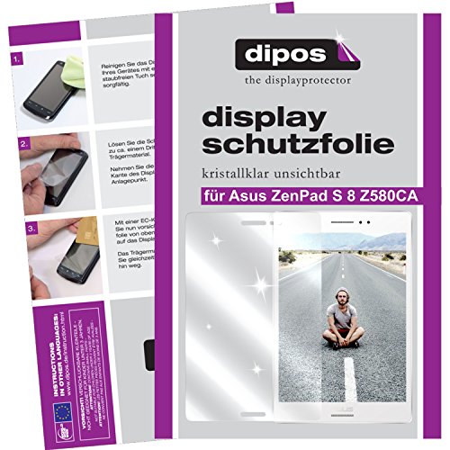 dipos I 2x Schutzfolie klar kompatibel mit Asus ZenPad S 8 Z580CA Folie Bildschirmschutzfolie