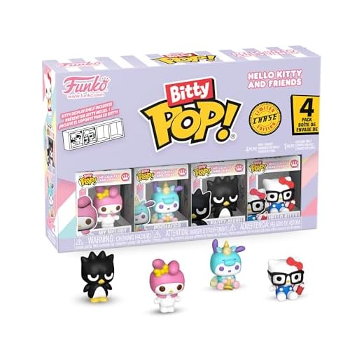 Funko Bitty Pop! Sanrio - My Melody - 4PKY una Minifigura Misteriosa Sorpresa - 0.9 Inch (2.2 Cm) - Hello Kitty Coleccionable - Repisa Apilable Incluida - Idea de Regalo - Toppers de Tarta