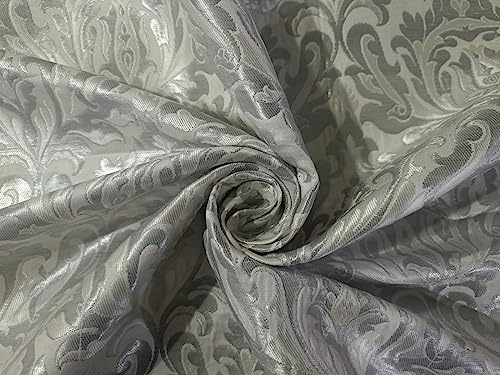 Tissu jacquard brocart de soie ivoire pour robe de mariée chic