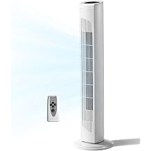 Winado 32" Bladeless Tower Fan, Portable Floor Fan with Remote Control, Adjustable 90 Oscillating, 3 Speeds, 3 Modes & 7.5H Timer, Ultra-Quiet Cooling Fan for Home Office Bedroom, White
