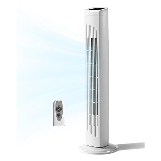 Winado 32" Bladeless Tower Fan for Cooling Home Office Bedroom, White