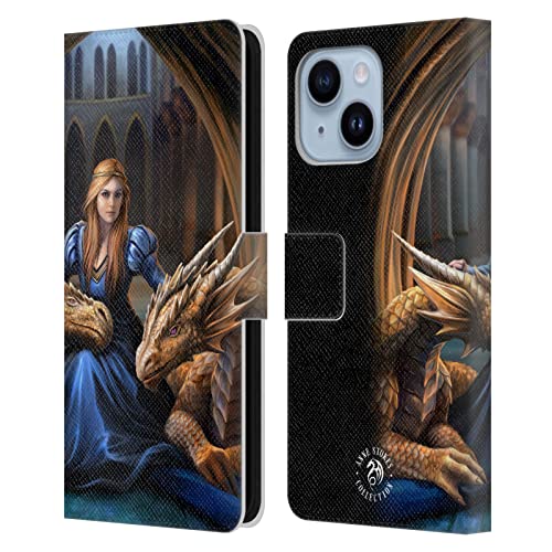 Étui portefeuille iPhone 14 Plus Anne Stokes avec rabat modulable et fentes de rangement