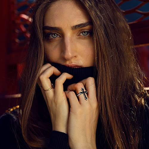 Helicopchain 20Pcs Vintage Punk Rings for Men Women Adjustable Open Gothic Knuckle Rings Set Y2K Rings Frog Snake Dragon Claw Peacock Rings Retro Jewelry Rings3