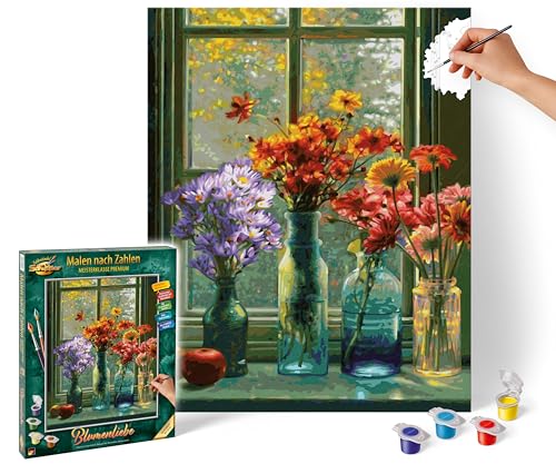 Peinture par numéros Schipper Amour des Fleurs kit complet pour adultes 40x50 cm