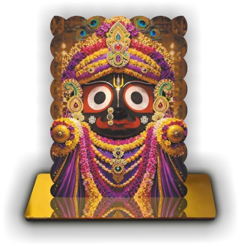 Image of Premium Spiritual Jagannath Photo Frame with Golden Acrylic Base (Jagannath 9)