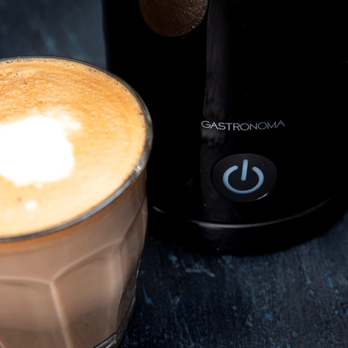 Gastronoma 18150003 - Espumador de leche eléctrico, 300 ml, alta capacidad, de acero inoxidable, 3 en 1, para espuma de leche caliente y fría, chocolate caliente, recipiente de leche inalámbrico