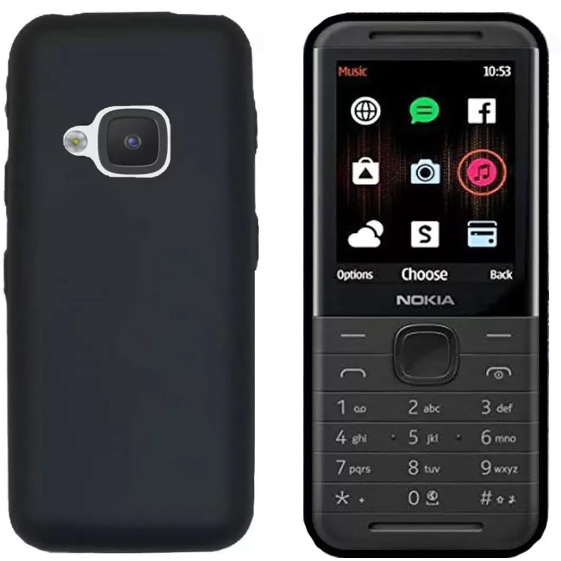 Nprc Case Ultra-Thin Slim Fit Phone Cases Soft Flexible Light Protective Back Cover for Nokia 5310 2020 (Black)