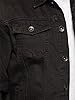 Enzo Mens Designer Denim Jacket Western Classic Style Trucker Vintage Style Coat (L, Black) #4