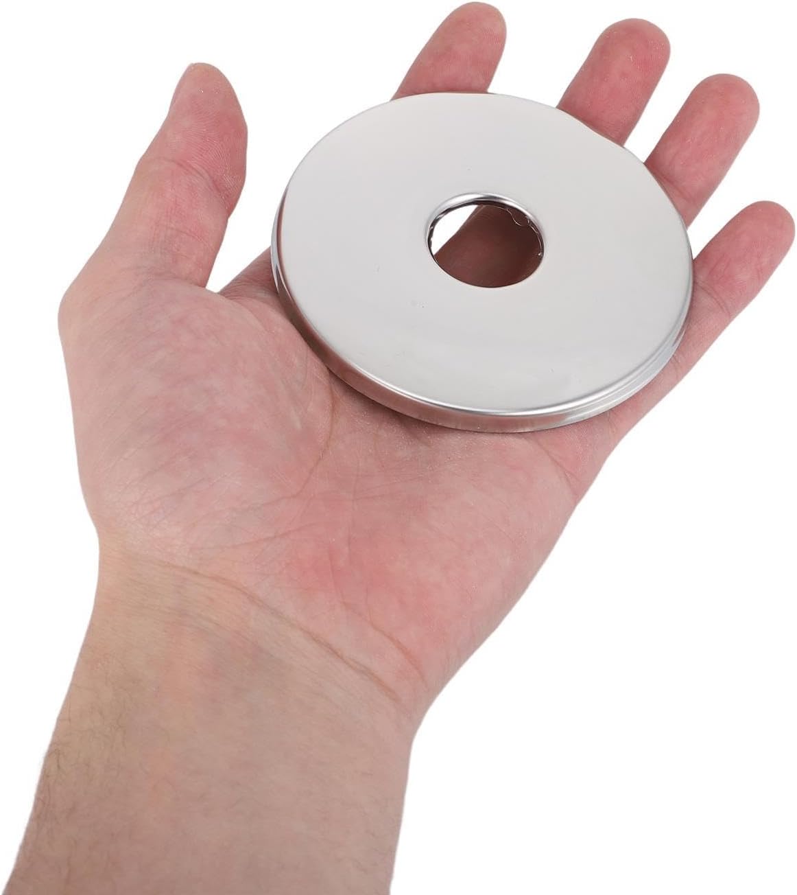 10pcs Shower Arm Flange, Stainless Steel Replacement Escutcheon Cover Plate, 3.15" Outer Diameter Round Plumbing Cover for Universal Standard Shower Head Arm