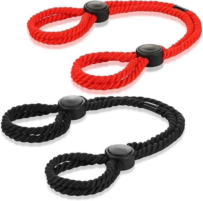 2Pack Black & Red Sex Hand Cuffs Bracelets for Women Sex Bondage BDSM Rope Kit - Super Soft Cotton Rope,Handcuffs Sex Bed Set Adults Couples Bondage Gear & Accessories for Women Men Sweater P30