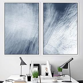 signwin 2 Piece Framed Canvas Wall Art Natural...