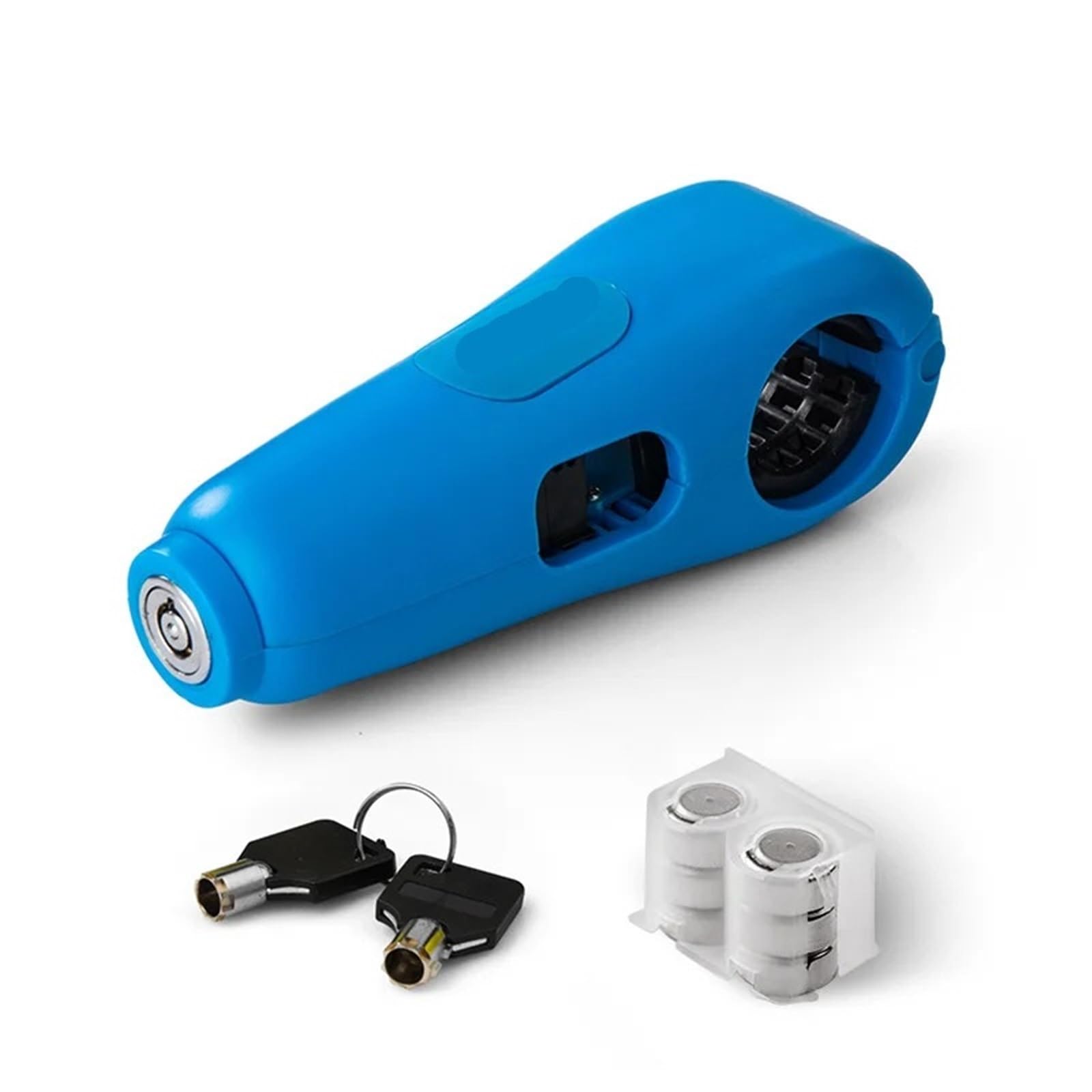 Motorcycle Handlebar Lock Aluminum Alloy Motorcycle Handlebar Lock Anti-Theft Lock Motorbike Lock Security(Blue)