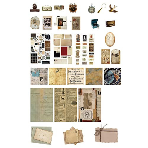 suprimentos para scrapbooking vintage, marcadores revistas bala, kit scrapbook borboleta coleção nat