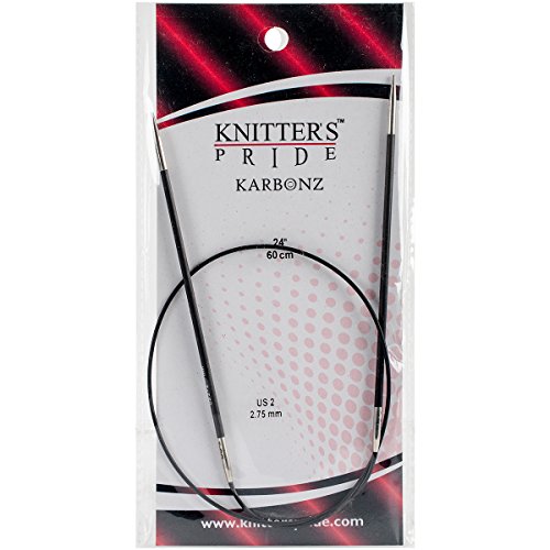 Knitter's Pride Karbonz Circular 24 inch (60cm) Knitting Needles Size US 2 (2.75mm) 110214