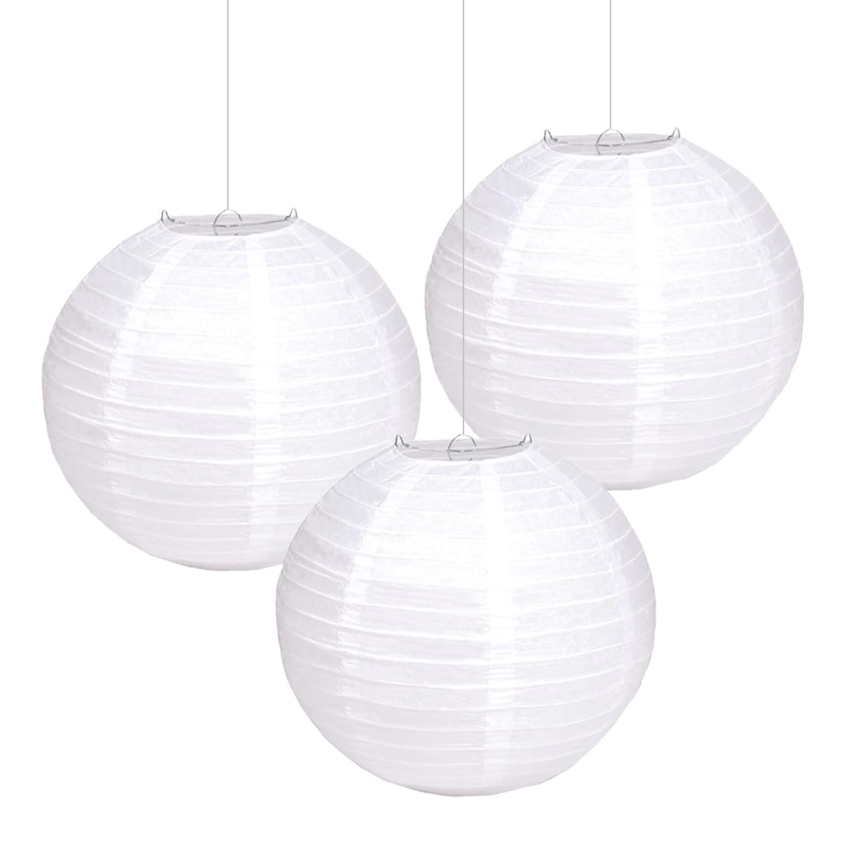 lanternes blanches en papier déco