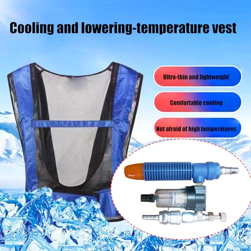 Cooling Vest For Men Women, Adjustable Air Cooling Conditioner Waistcoat, Compressed Air Cooling Vest, Breathable Outdoor Work Vests, Vortexes Tube Air Conditioned Waistcoat3