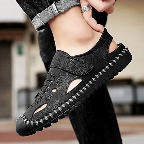 Men Genuine Leather Sandals Casual Shoes Men's Roman Beach Sandals Sandalias Big Size(42)2