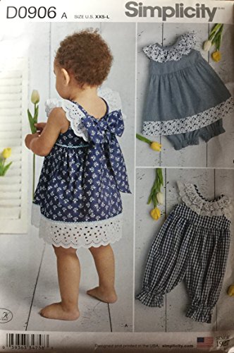 Patron bébé Simplicity D0906 pour coudre une robe de baptême ou de vacances