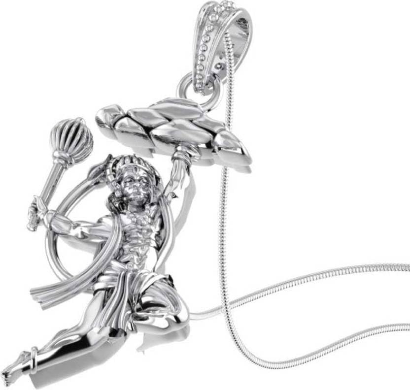 Médaillon argent pur Hanuman pendentif de haute pureté 92,5 % - 2