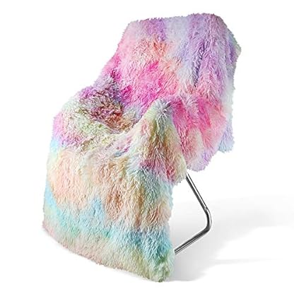 Whchiy Kuscheldecke, Regenbogen Decke Flauschige Microfaser Wohndecke als Warm Sofadecke oder Couchdecke 130 x 160 cm