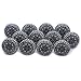 Set di 12 pomelli in ceramica "Mandala" dipinti a mano in bianco e nero. Maniglie artigianali per armadi, cassetti, cassettiere e appendiabiti. Pomelli classici in ceramica diametro 40 mm