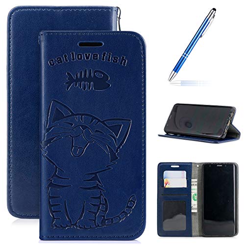 Robinsoni Case Compatible with Samsung Galaxy S9 Phone Case Wallet Galaxy S9 Leather PU Cover Shockproof Kickstand Case Flip Note Book Style Phone Cover Heavy Duty Case Hard Case Heavy Duty Case Cat