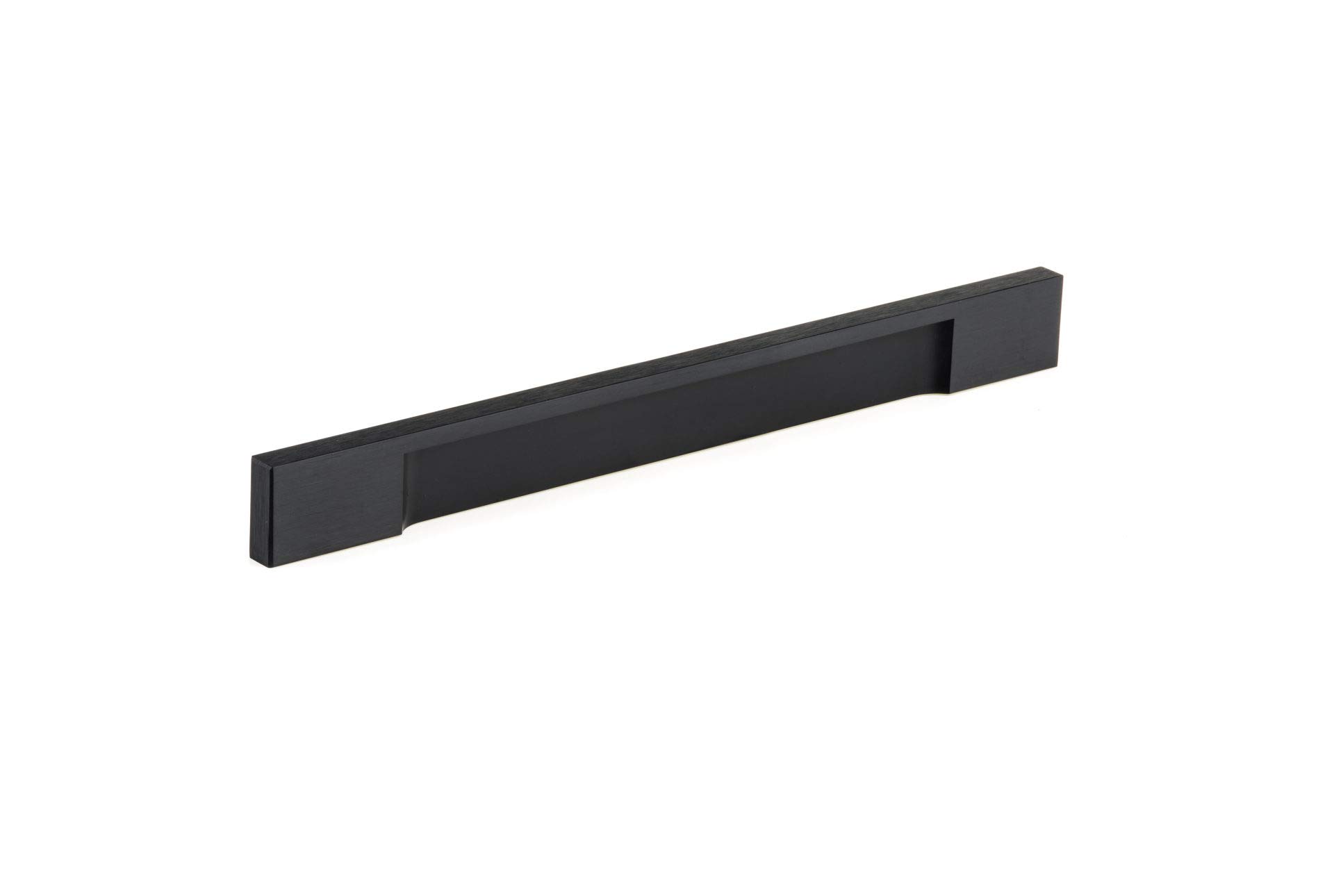 Tirador rectangular negro mate de alta resistencia para cajones y puertas