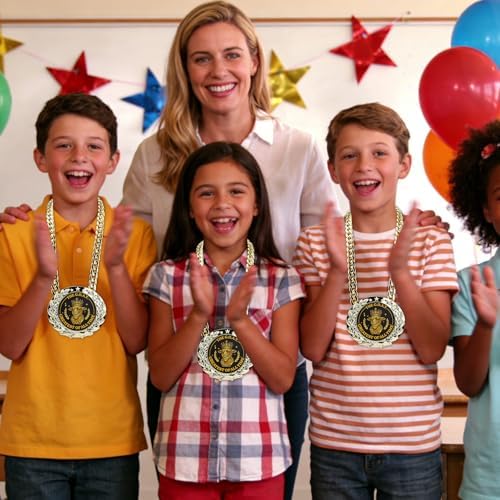 Goat Medal Champion Chain, Goat Trophy Award for Football Soccer Basketball & Fantasy Sports Funny Winner Medal for Kids and Adults — view 3