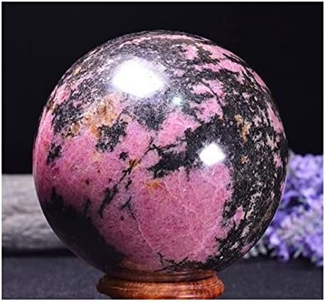 Health & Household Pink and Black Rhodonite Crystal Sphere/Pink Rhodonite Stone