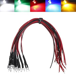 MASUNN Bombilla De Luz Led 20 Cm Pre Cableado 4.8 Mm 12V DC Colorido F 4.8 - Azul