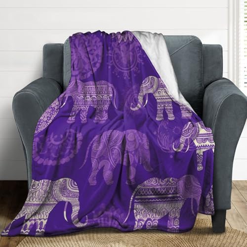 Couverture en flanelle violette anti-bouloche lit et canapé