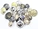 12 Piece Metal Blazer Button Set - for Blazer, Suits, Sport Coat, Uniform, Jacket 25mm (Gold)